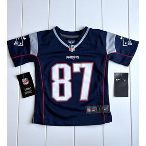 NEW Gronk Nike NFL New England Patriots Jersey Rob Gronkowski Navy On Field 2T